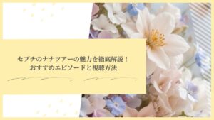 セブチのナナツアーの魅力を徹底解説！おすすめエピソードと視聴方法