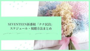 SEVENTEEN新番組『ナナ民泊』スケジュール速報まとめ｜配信日・グッズ情報をチェック！